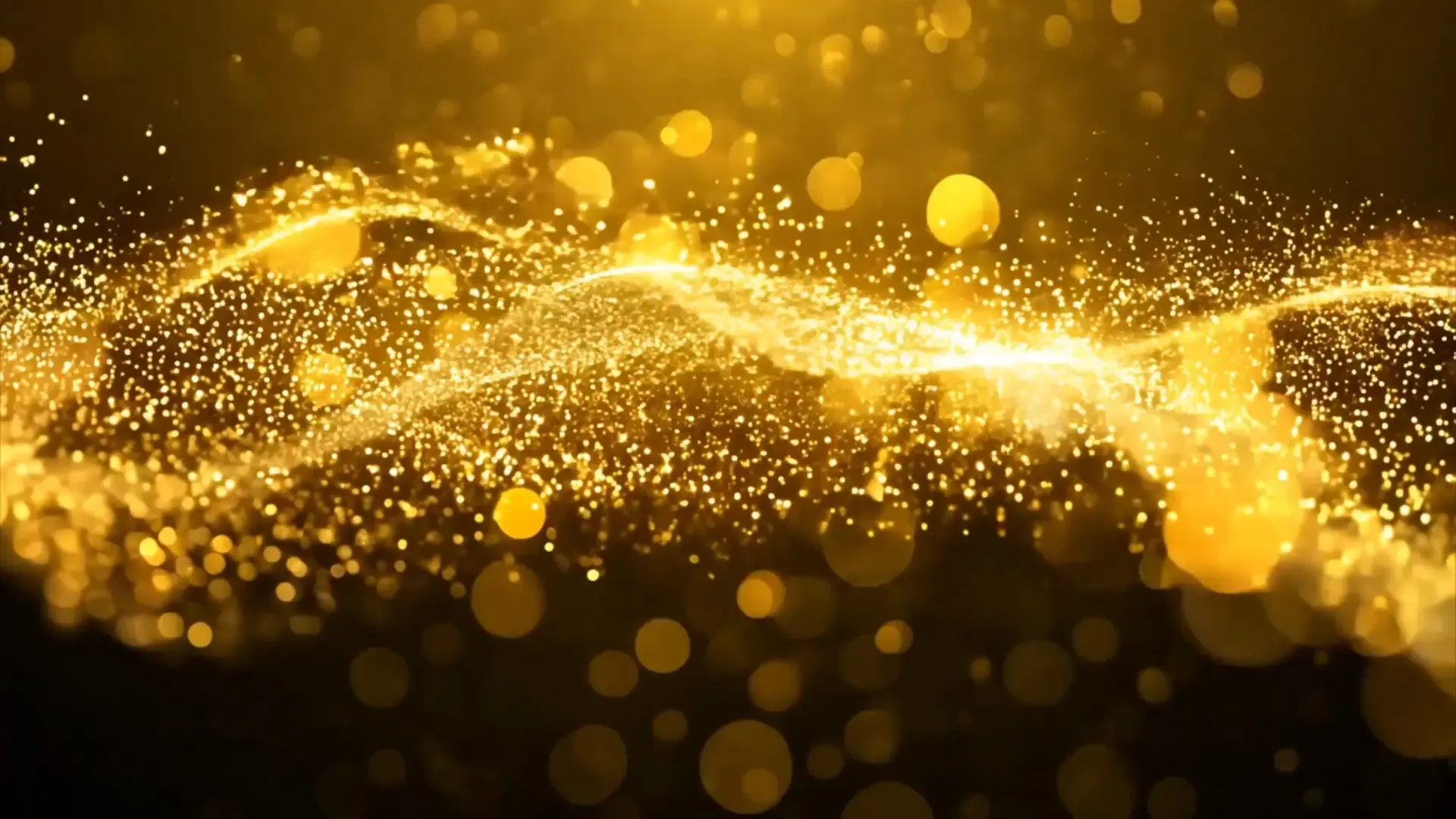 Golden Majestic Sparkle Effect Particle Overlay